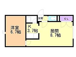 レジェンドプラザ 1LDKの間取図画像