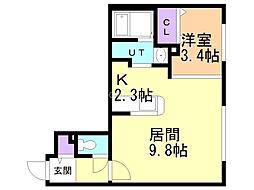 LaCasadelSole 1LDKの間取図画像