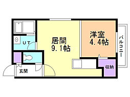PREZIOSA 1LDKの間取図画像