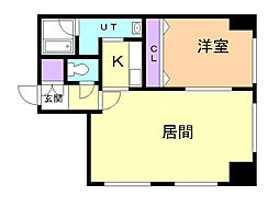 ネクステージュ南平岸 1LDKの間取図画像