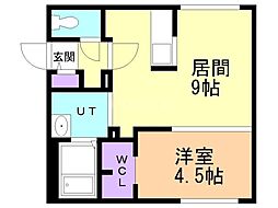 ASTERHIRAGISHI 1LDKの間取図画像