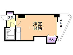 エクセレントハウス平岸 ワンルームの間取図画像