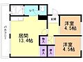 札幌西月寒団地45階4.6万円