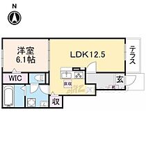 ジェルメ園部III 104 ｜ 京都府南丹市園部町横田４号（賃貸アパート1LDK・1階・44.70㎡） その2