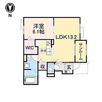 京都府亀岡市荒塚町鍛冶ヶ嶋（賃貸アパート1LDK・1階・50.42㎡） その2