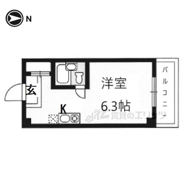 ウエストアベニュー 201｜京都府京都市西京区大枝沓掛町(賃貸マンション1K・2階・18.00㎡)の写真 その2