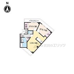 I-PLACE東垣内 4階2LDKの間取り