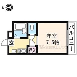 ハイツ松山 1階1Kの間取り