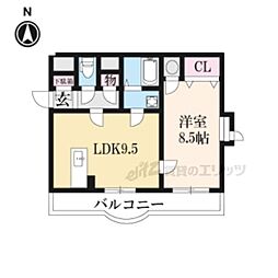 阪急京都本線 桂駅 バス11分 桂坂口下車 徒歩3分の賃貸マンション 4階1LDKの間取り