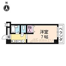 フローラ―ビュー赤マンマ 3階1Kの間取り