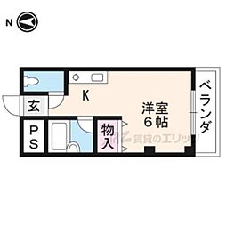 コンフォールカレッジ ワンルームの間取図画像