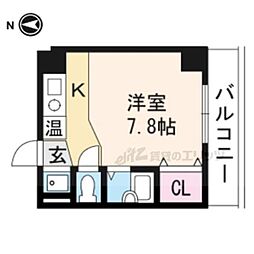 リベーラ塩屋 ワンルームの間取図画像