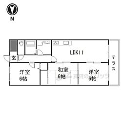 メゾンドリッツ 3LDKの間取図画像