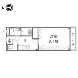 昴 1Kの間取図画像
