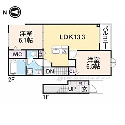 ベル・エクラ II 1LDKの間取図画像