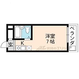 カインドイン 1Kの間取図画像