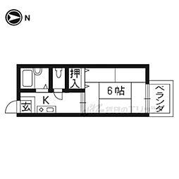 メゾンド静市 1Kの間取図画像