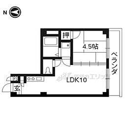 秀保マンション 1LDKの間取図画像