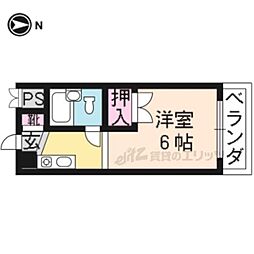フローライト 1Kの間取図画像
