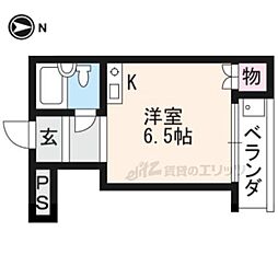 コスモプラザ小松 ワンルームの間取図画像