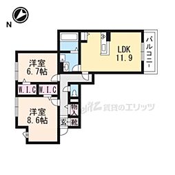 レジーナ・メゾン 2LDKの間取図画像