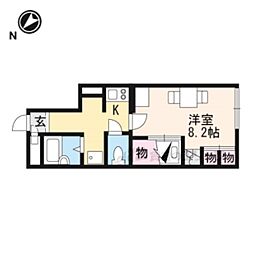 レオパレスMK 1Kの間取図画像