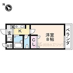 プロスパ 1Kの間取図画像