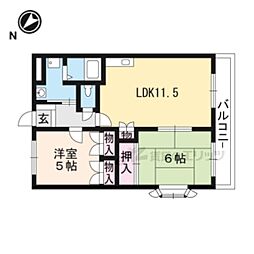 エトワールS 2LDKの間取図画像
