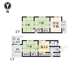 JR東海道・山陽本線 瀬田駅 徒歩26分の賃貸一戸建て 1階4DKの間取り