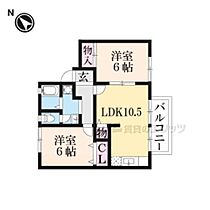 滋賀県長浜市大戌亥町（賃貸アパート2LDK・2階・56.03㎡） その2