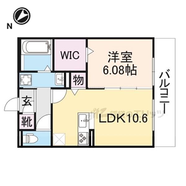 レジデンスコート栗東 205｜滋賀県栗東市綣５丁目(賃貸アパート1LDK・2階・43.41㎡)の写真 その2