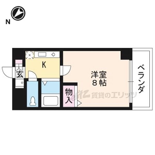 パレ南笠佐わらび 303｜滋賀県草津市笠山4丁目(賃貸マンション1K・3階・23.31㎡)の写真 その2