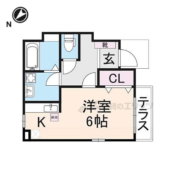 滋賀県彦根市肥田町(賃貸アパート1R・1階・27.20㎡)の写真 その2