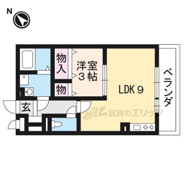 滋賀県東近江市八日市本町(賃貸アパート1DK・2階・33.12㎡)の写真 その2