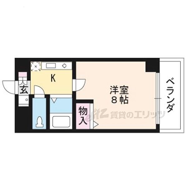 パレ南笠佐わらび 205｜滋賀県草津市笠山4丁目(賃貸マンション1K・2階・23.31㎡)の写真 その2