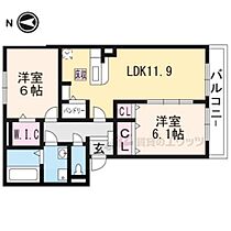 滋賀県大津市平津1丁目（賃貸アパート2LDK・1階・60.24㎡） その2