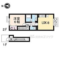 滋賀県甲賀市水口町虫生野中央（賃貸アパート1LDK・2階・34.39㎡） その2