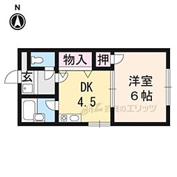 ジョンズフラット 1階1DKの間取り