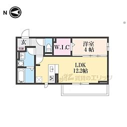 G.LTAKAKAICHOU 1階1LDKの間取り