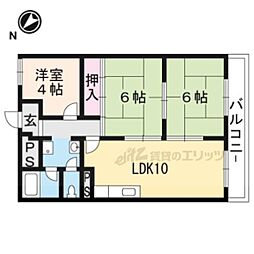 JR東海道・山陽本線 野洲駅 徒歩11分の賃貸マンション 3階3LDKの間取り