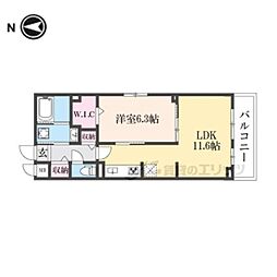 JR東海道・山陽本線 野洲駅 バス11分 妙光寺公民館下車 徒歩6分の賃貸アパート 2階1LDKの間取り