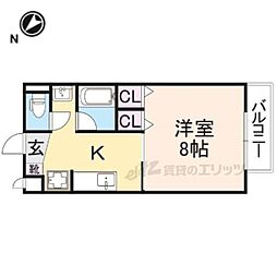 JR東海道・山陽本線 南彦根駅 バス7分 彦根ニュータウン下車 徒歩10分の賃貸アパート 1階1Kの間取り