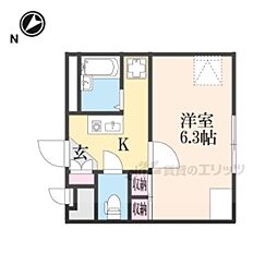 JR東海道・山陽本線 彦根駅 徒歩23分の賃貸アパート 1階1Kの間取り