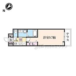 JR東海道・山陽本線 彦根駅 徒歩15分の賃貸アパート 1階1Kの間取り