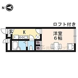 近江鉄道八日市線 八日市駅 徒歩22分の賃貸アパート 2階1Kの間取り