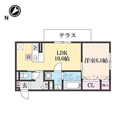 D-ROOM守山3丁目（仮称） 1階1LDKの間取り