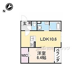 JR東海道・山陽本線 南彦根駅 徒歩23分の賃貸マンション 3階1LDKの間取り