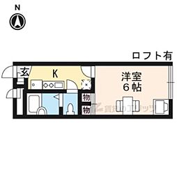JR湖西線 和邇駅 徒歩10分の賃貸アパート 2階1Kの間取り