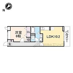 フォレストパーク・九番館 3階1LDKの間取り