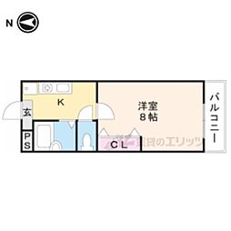 アルトゥーラ 1Kの間取図画像